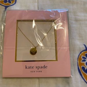 Kate Spade M Gold Necklace Brand New